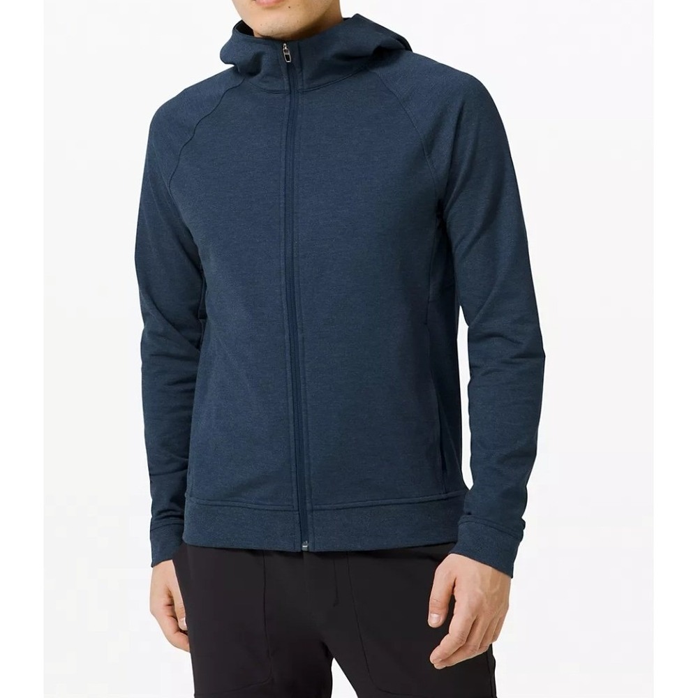 Lululemon City Sweat Full-Zip Hoodie Heathered True Navy Mens XL